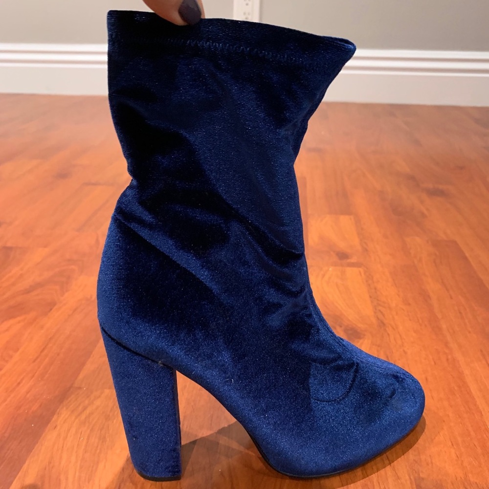 LFL by Lust for Life Blue velvet boots